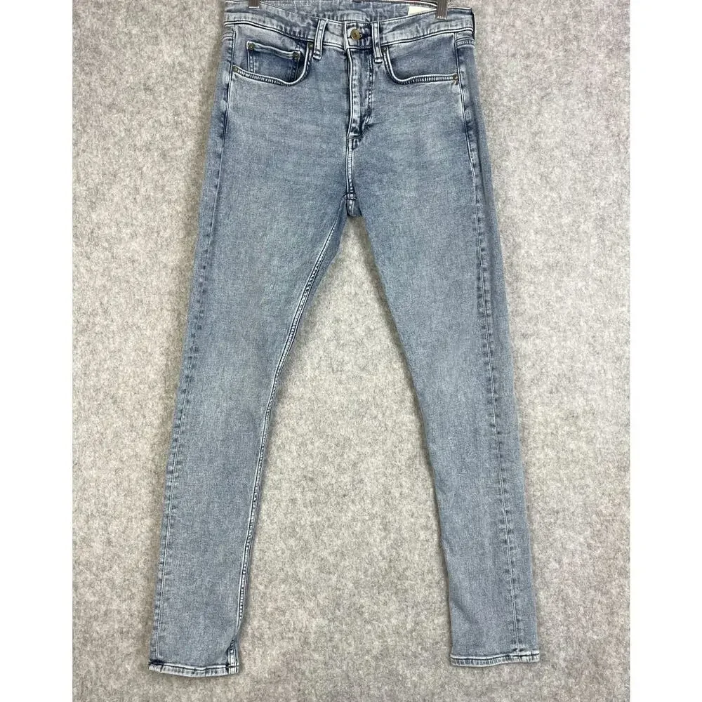 Rag & Bone Jeans Mens 31x32 Fit 1 Skinny Camber Light Wash‎ Mid Rise NWT